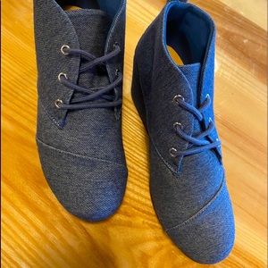 Simply Styled Denim Blue Wedges